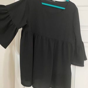 Black Peplum Blouse